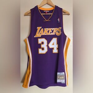Brand new Lakers jersey number 34. Shaquille O’Neal NBA